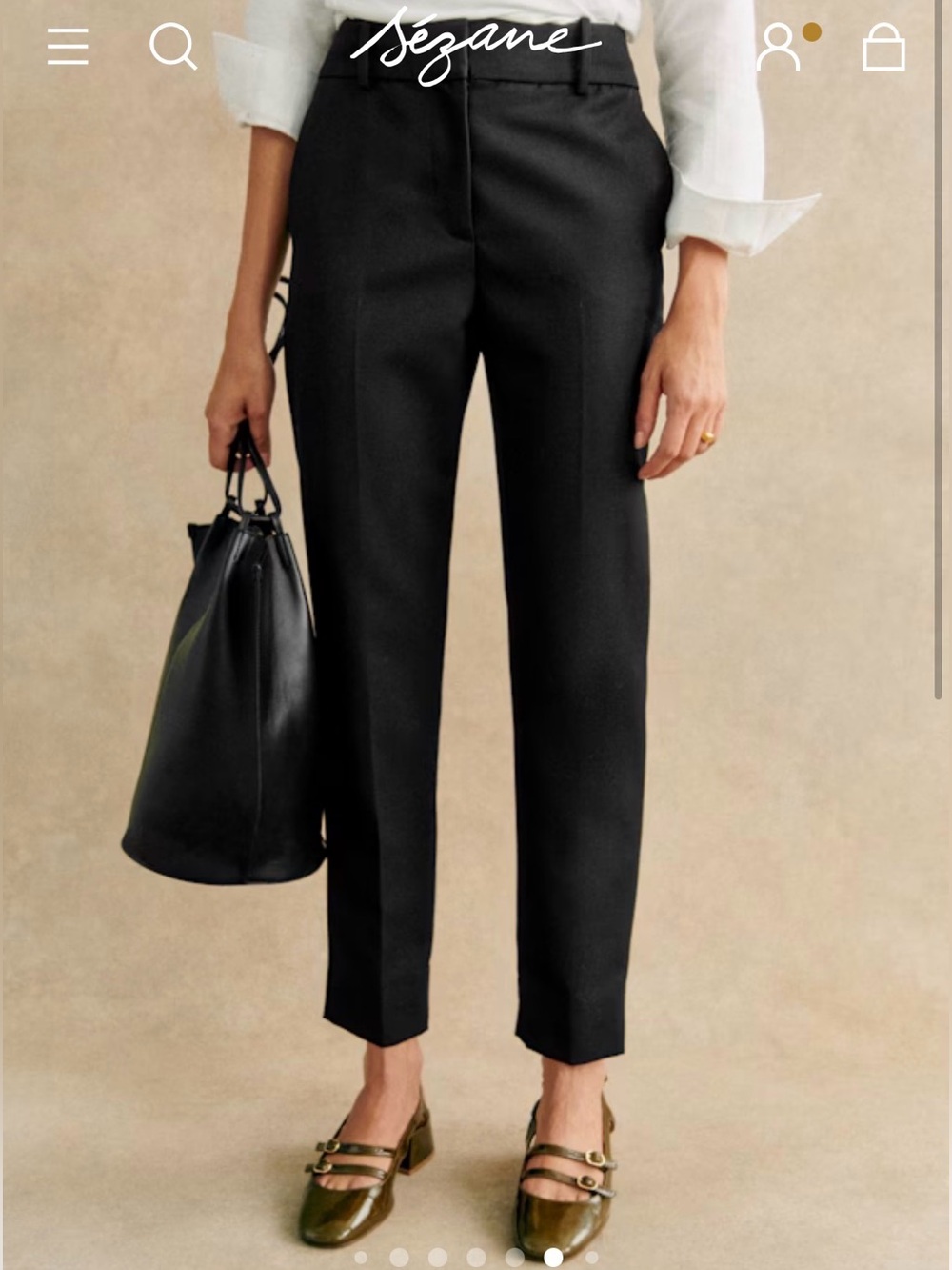 sezane gustavo trousers black dress pants